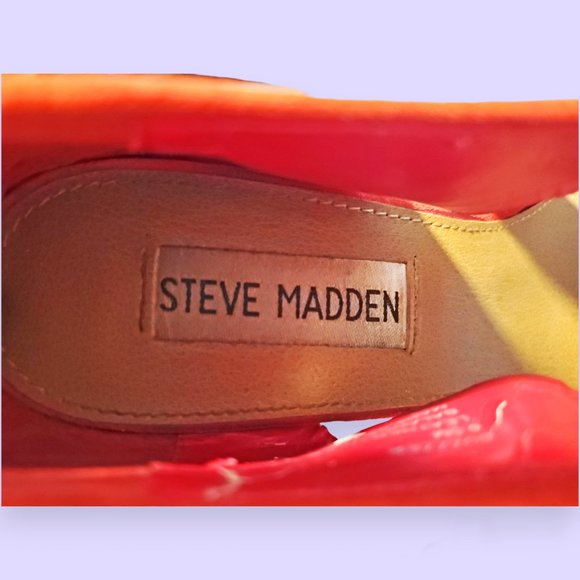 Stunning Red Suede Leather Platform High Heels - Picture 6 of 7